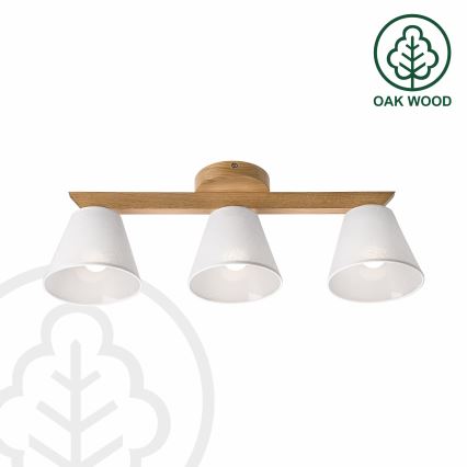 Brilagi - LED  Prisadený luster ANTHONY 3xE14/40W/230V dub/biela