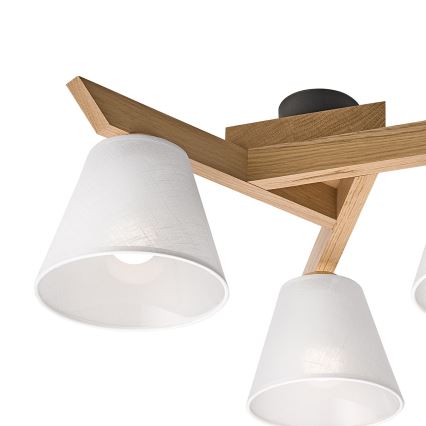 Brilagi - LED  Prisadený luster ANTHONY 3xE14/40W/230V dub/biela