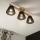 Brilagi - LED  Prisadený luster ANTHONY 3xE14/40W/230V dub/čierna