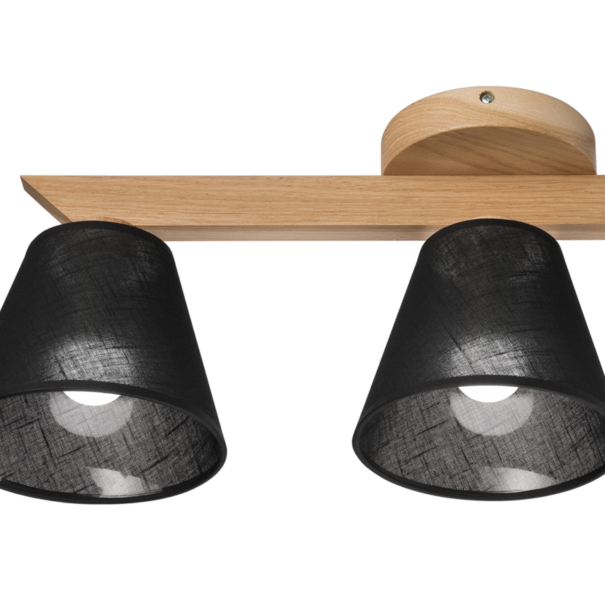 Brilagi - LED  Prisadený luster ANTHONY 3xE14/40W/230V dub/čierna