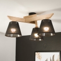 Brilagi - LED  Prisadený luster ANTHONY 3xE14/40W/230V dub/čierna