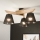 Brilagi - LED  Prisadený luster ANTHONY 3xE14/40W/230V dub/čierna