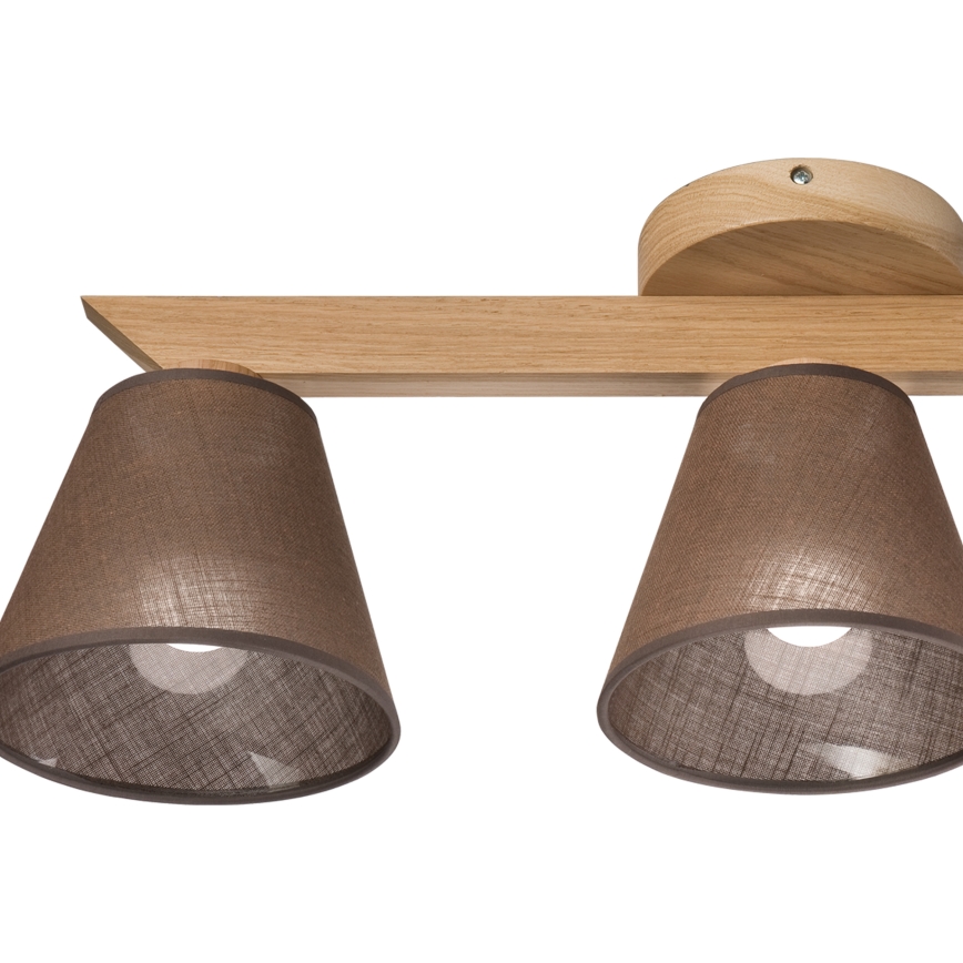 Brilagi - LED  Prisadený luster ANTHONY 3xE14/40W/230V dub/hnedá