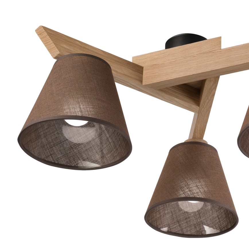 Brilagi - LED  Prisadený luster ANTHONY 3xE14/40W/230V dub/hnedá