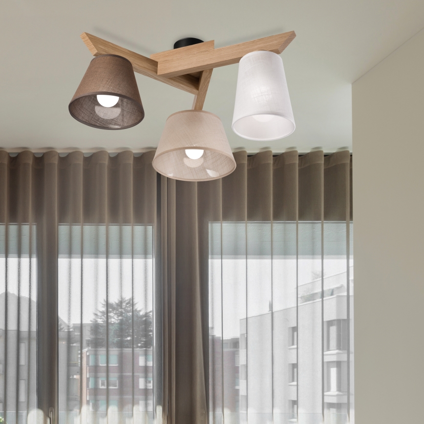 Brilagi - LED  Prisadený luster ANTHONY 3xE14/40W/230V dub