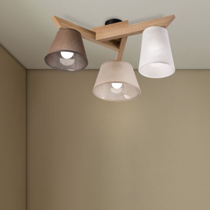 Brilagi - LED  Prisadený luster ANTHONY 3xE14/40W/230V dub