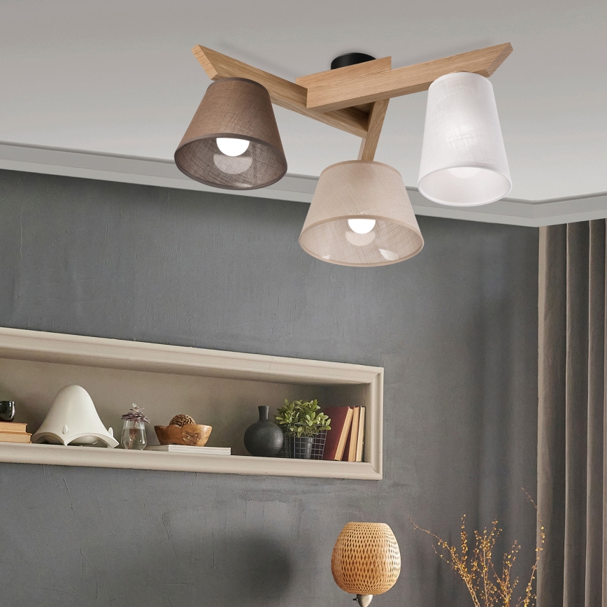 Brilagi - LED  Prisadený luster ANTHONY 3xE14/40W/230V dub