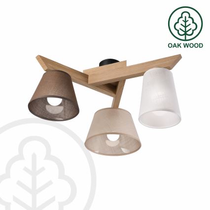 Brilagi - LED  Prisadený luster ANTHONY 3xE14/40W/230V dub
