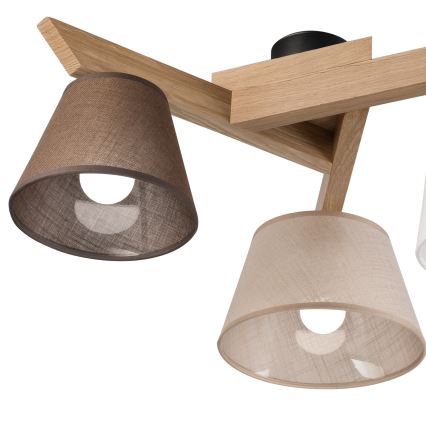 Brilagi - LED  Prisadený luster ANTHONY 3xE14/40W/230V dub