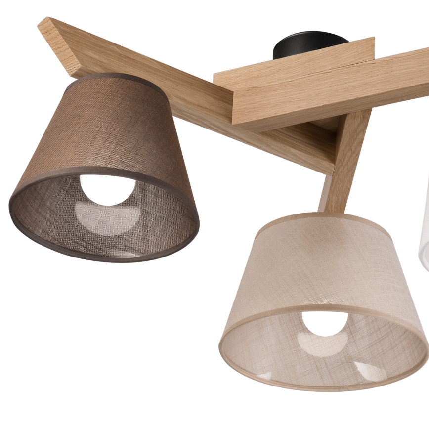 Brilagi - LED  Prisadený luster ANTHONY 3xE14/40W/230V dub
