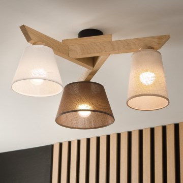 Brilagi - LED  Prisadený luster ANTHONY 3xE14/40W/230V dub
