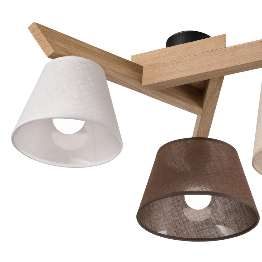 Brilagi - LED  Prisadený luster ANTHONY 3xE14/40W/230V dub