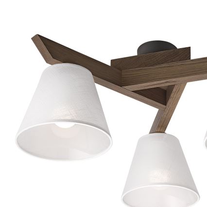 Brilagi - LED  Prisadený luster ANTHONY 3xE14/40W/230V dub orech/biela