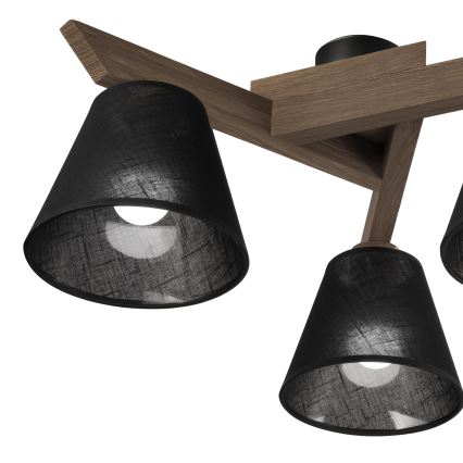 Brilagi - LED  Prisadený luster ANTHONY 3xE14/40W/230V dub orech/čierna