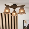 Brilagi - LED  Prisadený luster ANTHONY 3xE14/40W/230V dub orech/hnedá