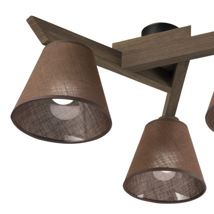 Brilagi - LED  Prisadený luster ANTHONY 3xE14/40W/230V dub orech/hnedá
