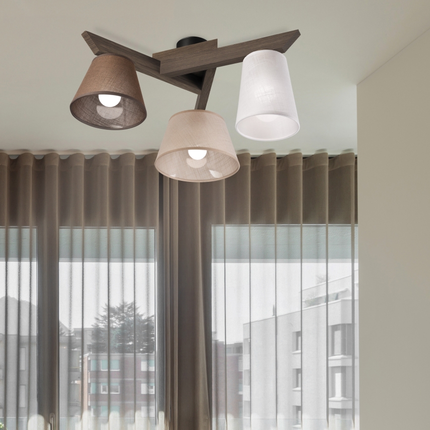 Brilagi - LED  Prisadený luster ANTHONY 3xE14/40W/230V dub orech