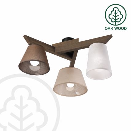 Brilagi - LED  Prisadený luster ANTHONY 3xE14/40W/230V dub orech