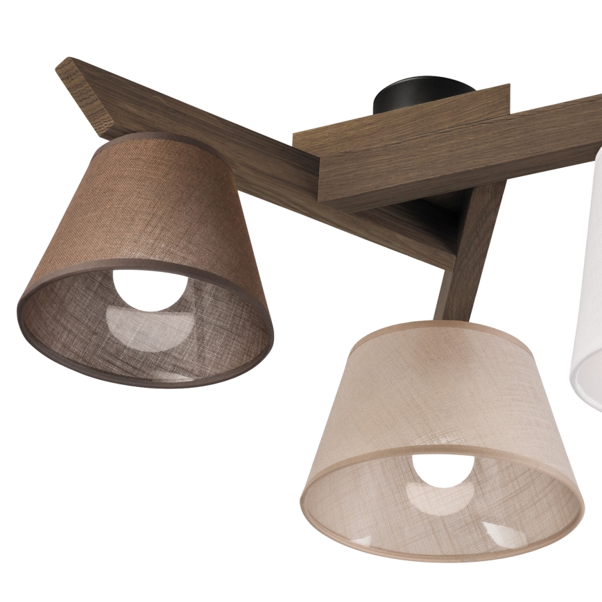 Brilagi - LED  Prisadený luster ANTHONY 3xE14/40W/230V dub orech