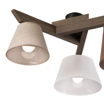 Brilagi - LED  Prisadený luster ANTHONY 3xE14/40W/230V dub orech