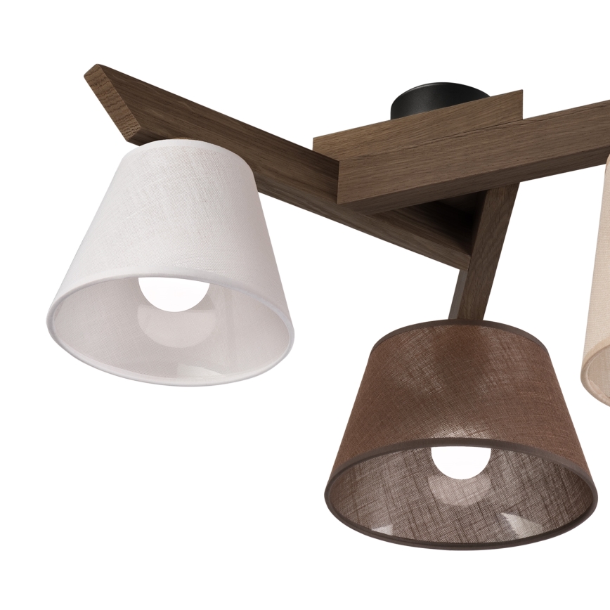 Brilagi - LED  Prisadený luster ANTHONY 3xE14/40W/230V dub orech