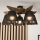 Brilagi - LED  Prisadený luster ANTHONY 5xE14/40W/230V dub orech/čierna
