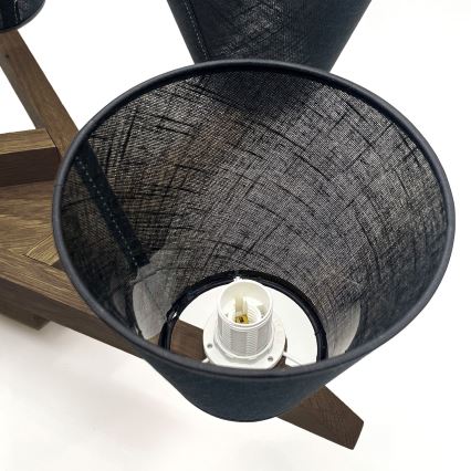 Brilagi - LED  Prisadený luster ANTHONY 5xE14/40W/230V dub orech/čierna