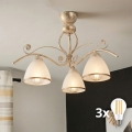 Brilagi - LED Prisadený luster ANTICO 3xE27/60W/230V 3000K biela patina