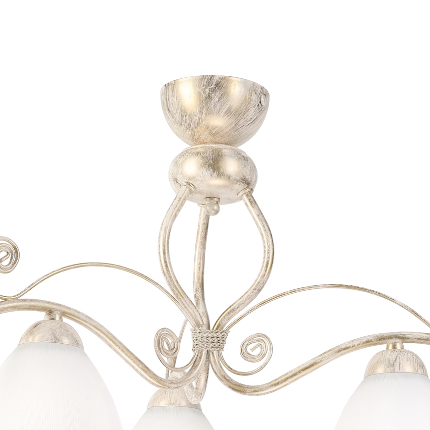 Brilagi - LED prisadený luster ANTICO 3xE27/60W/230V biela patina