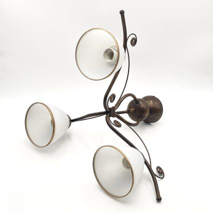 Brilagi - LED Prisadený luster ANTICO 3xE27/60W/230V bronz patina