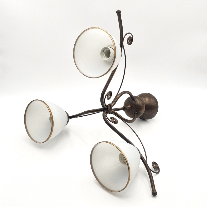 Brilagi - LED Prisadený luster ANTICO 3xE27/60W/230V bronz patina