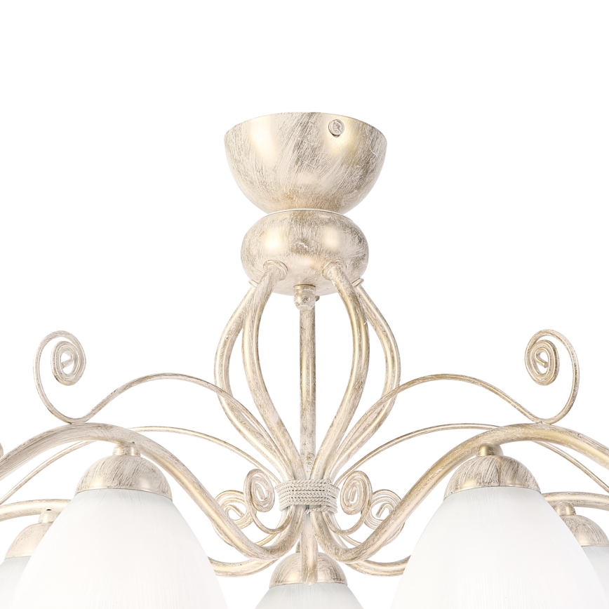 Brilagi - LED prisadený luster ANTICO 5xE27/60W/230V 3000K biela patina