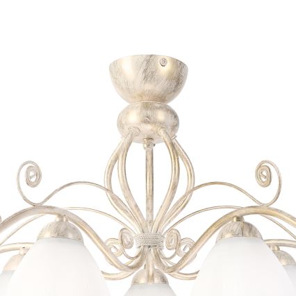 Brilagi - LED prisadený luster ANTICO 5xE27/60W/230V 3000K biela patina