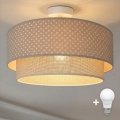 Brilagi - LED prisadený luster BOHO BOBO 1xE27/60W/230V priemer 40 cm bodky béžová/krémová
