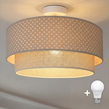 Brilagi - LED prisadený luster BOHO BOBO 1xE27/60W/230V priemer 40 cm bodky béžová/krémová
