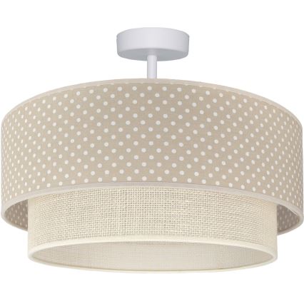Brilagi - LED prisadený luster BOHO BOBO 1xE27/60W/230V priemer 40 cm bodky béžová/krémová