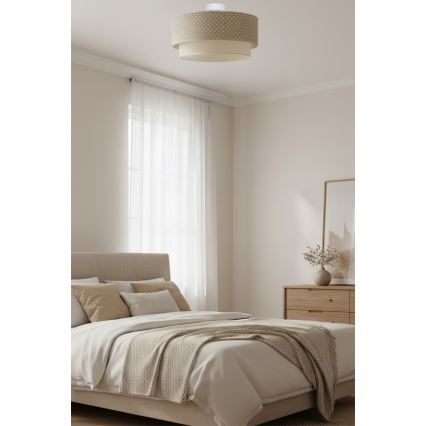 Brilagi - LED prisadený luster BOHO BOBO 1xE27/60W/230V priemer 40 cm bodky béžová/krémová