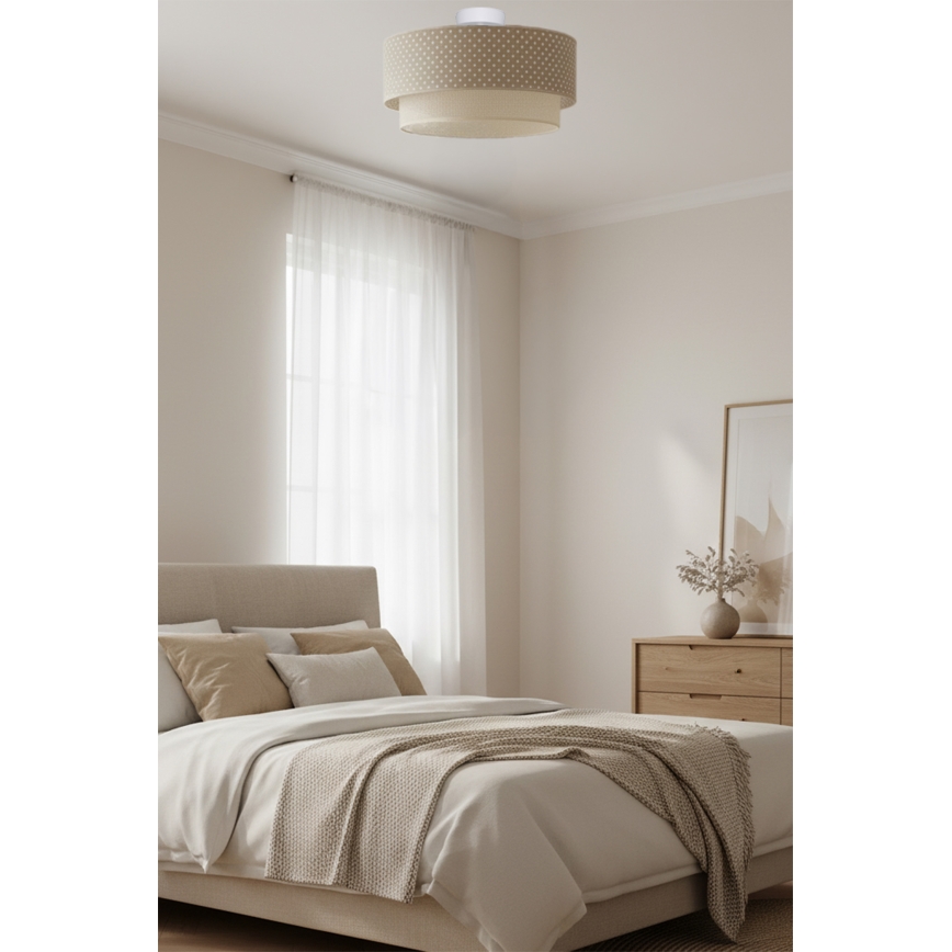 Brilagi - LED prisadený luster BOHO BOBO 1xE27/60W/230V priemer 40 cm bodky béžová/krémová