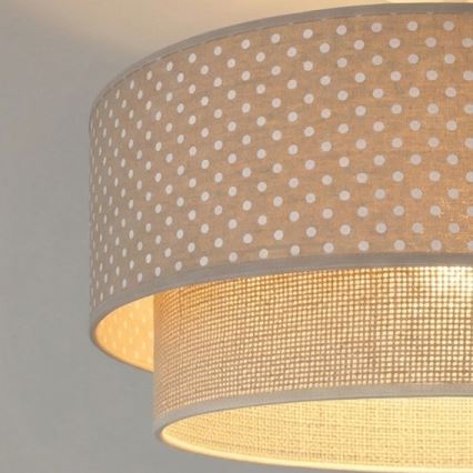 Brilagi - LED prisadený luster BOHO BOBO 1xE27/60W/230V priemer 40 cm bodky béžová/krémová