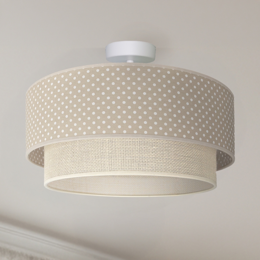Brilagi - LED prisadený luster BOHO BOBO 1xE27/60W/230V priemer 40 cm bodky béžová/krémová