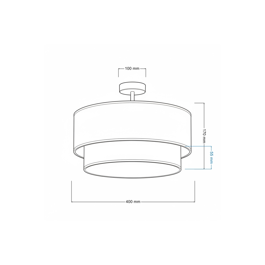 Brilagi - LED prisadený luster BOHO BOBO 1xE27/60W/230V priemer 40 cm ružová/krémová