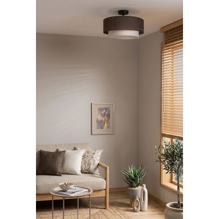 Brilagi - LED prisadený luster BOHO ECO 1xE27/10W/230V pr. 40 cm hnedá/krémová