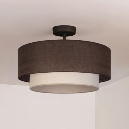 Brilagi - LED prisadený luster BOHO ECO 1xE27/10W/230V pr. 40 cm hnedá/krémová