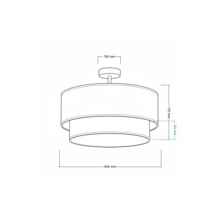 Brilagi - LED prisadený luster BOHO ECO 1xE27/10W/230V pr. 40 cm hnedá/krémová