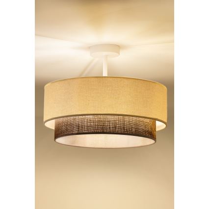 Brilagi - LED prisadený luster BOHO STYLE 1xE27/15W/230V priemer 40 cm krémová/hnedá