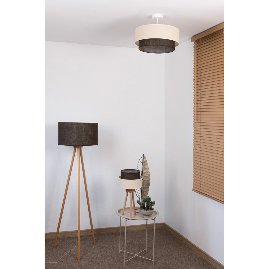 Brilagi - LED prisadený luster BOHO STYLE 1xE27/15W/230V priemer 40 cm krémová/hnedá