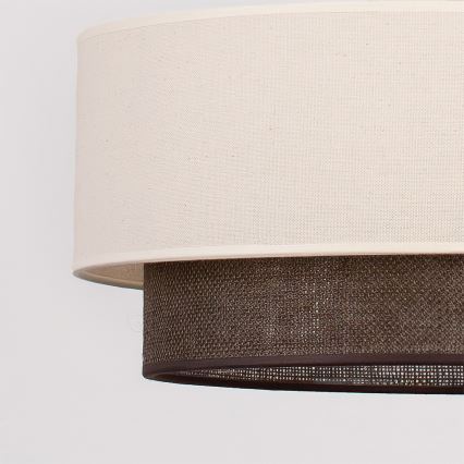 Brilagi - LED prisadený luster BOHO STYLE 3×E27/15W/230V, priemer 80 cm, krémová/hnedá