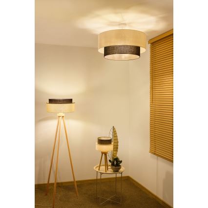 Brilagi - LED prisadený luster BOHO STYLE 3×E27/15W/230V Ø 60 cm krémový/hnedý