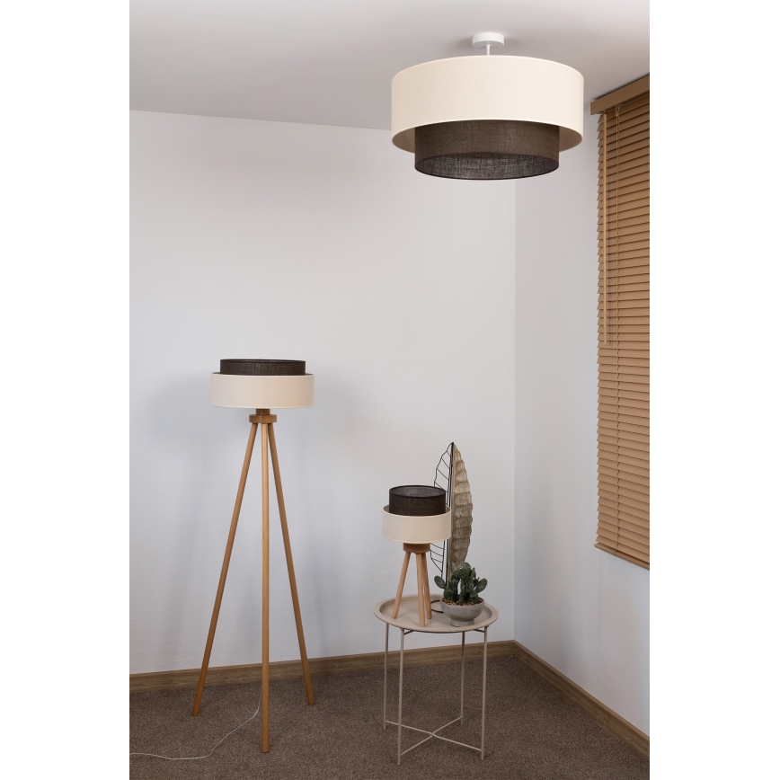 Brilagi - LED prisadený luster BOHO STYLE 3×E27/15W/230V Ø 60 cm krémový/hnedý