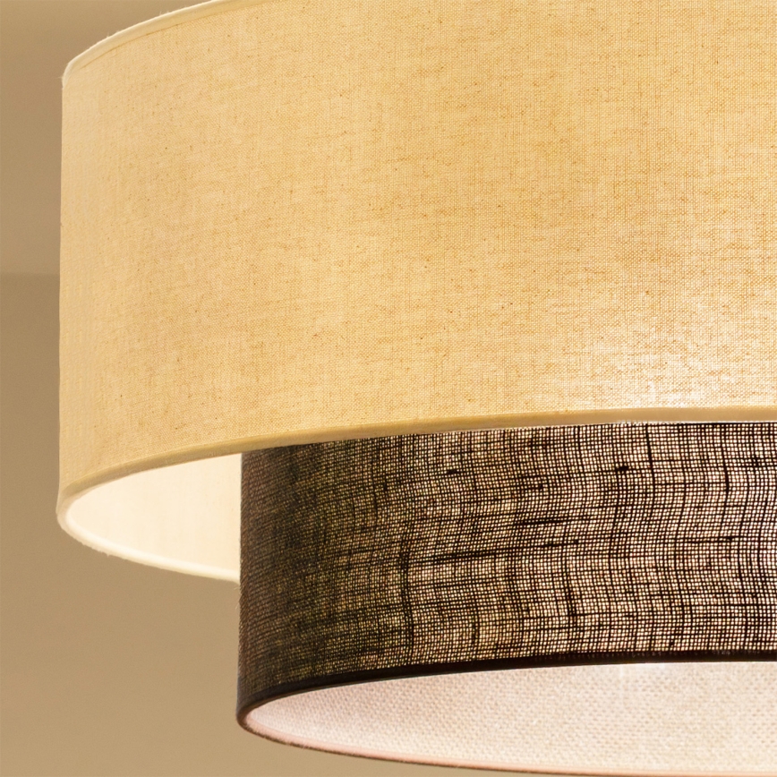 Brilagi - LED prisadený luster BOHO STYLE 3×E27/15W/230V Ø 60 cm krémový/hnedý